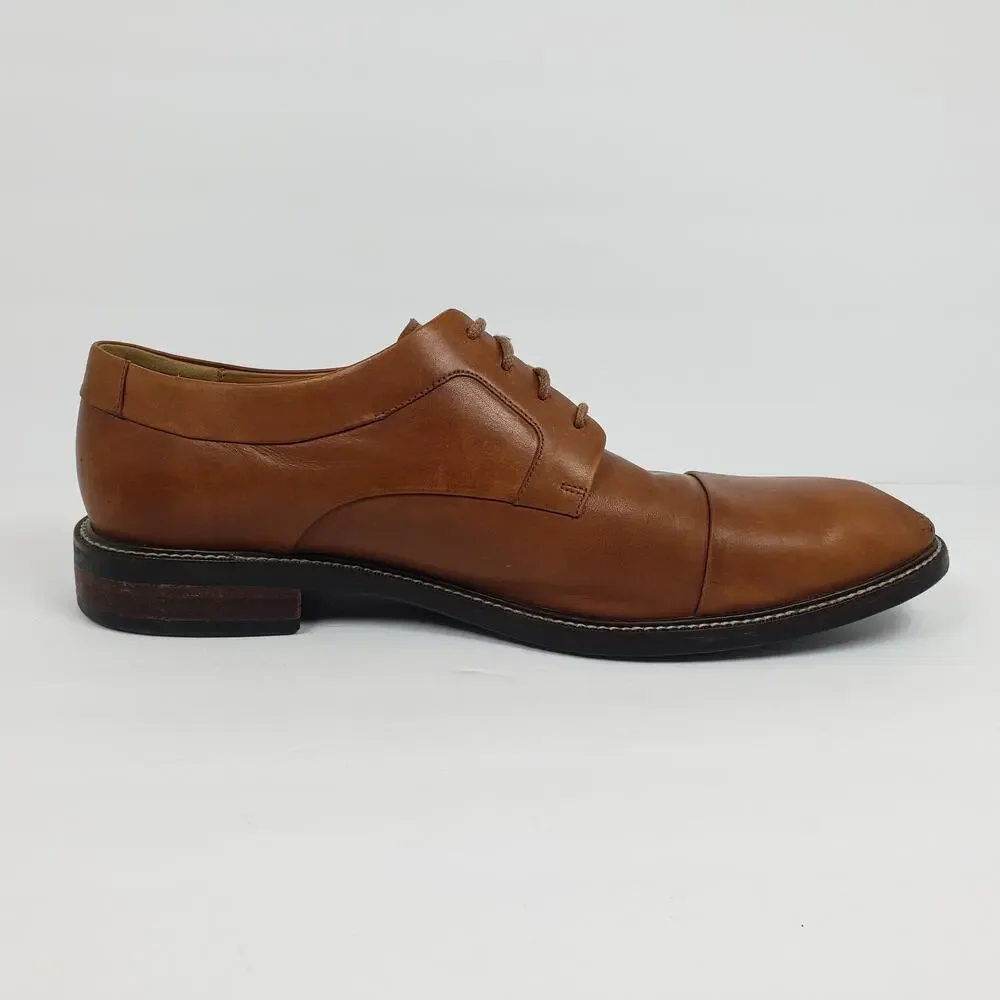Cole Haan Warren Mens Size 12 Brown Leather Dress Cap Toe Oxford Shoes C20153